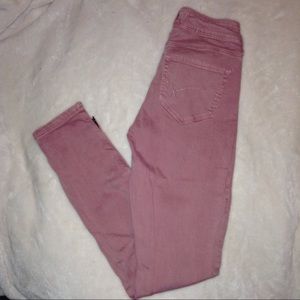 Bullhead Pale Pink/Mauve Ankle Skinniest Jeans